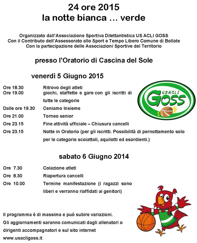 nottebianca 2015 programma